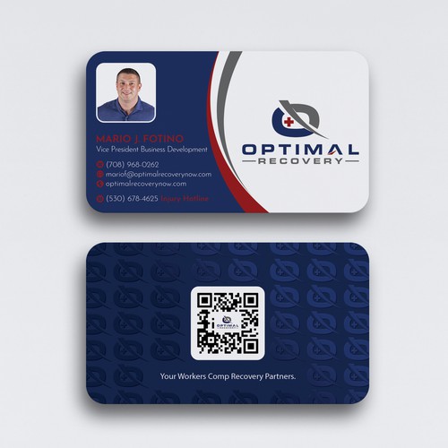 Optimal Recovery Business Card Design by Upwork