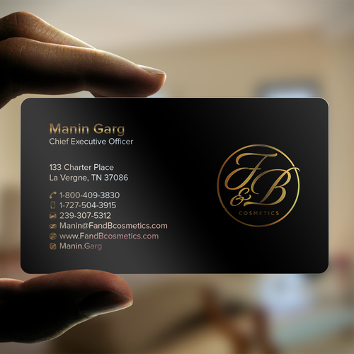 Black & Metallic Gold Business Cards | Business card contest