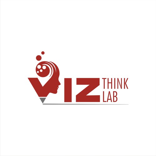 A logo on how Viz Think Lab uses visual thinking drawing skills to promote business creativity Design by Raju Chauhan