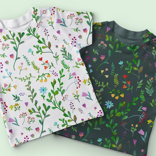 Illustrations to print onto a baby clothing- onesie, nursing cover, headbands, leggings..etc Design by UnicornTail