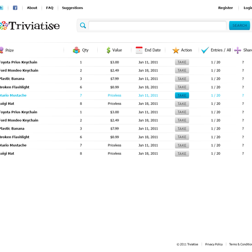 Create the next website design for Triviatise デザイン by dagArt