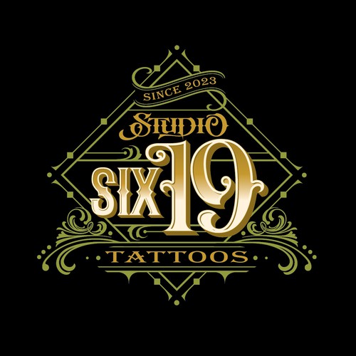 Vintage Tattoo Shop Logo Diseño de gcsgcs