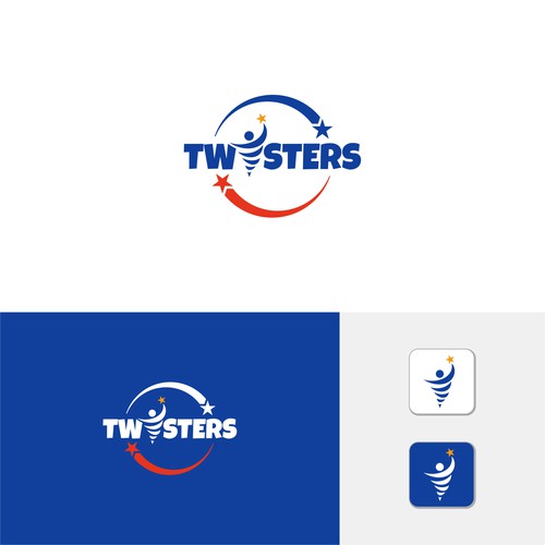 Twister Gymnastics Logo Rebrand - Modern, Exciting, Clean Logo Update for Kids Gymnastics Facility Design by KEN™