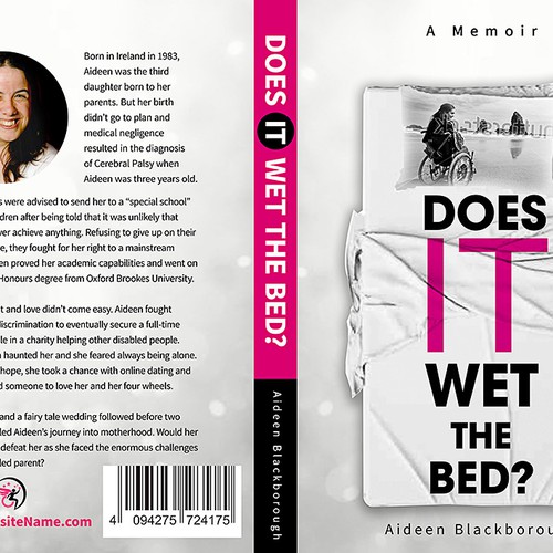 Exciting book cover for autobiography about disability Design by Nellista