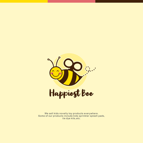 Design a cute, happy logo for Happiest Bee. Design réalisé par eggny