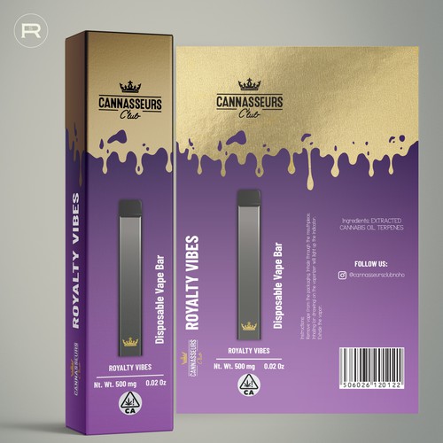 Cannabis Packaging for Disposable Vape Pen California Design by Sebastian Rubio