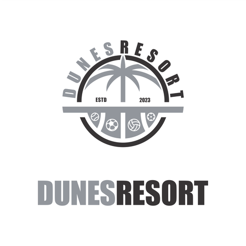 DUNESRESORT Basketball court logo. Design by via_oktav