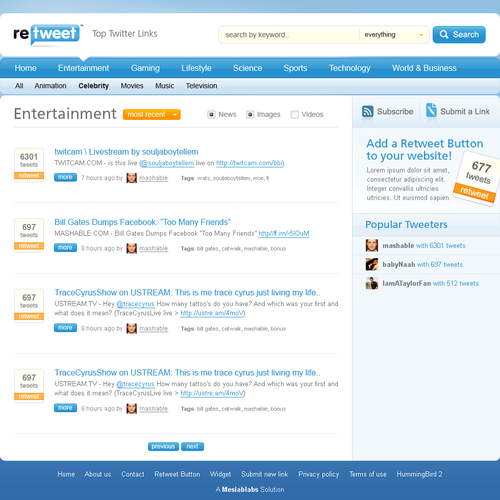 RETWEET.COM  Design von Netraam