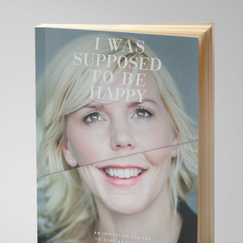 "I was supposed to be happy" - Book cover for Swedish Self Help Icon Design by betiobca