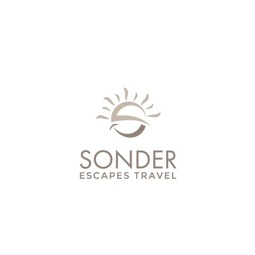 Luxury travel agency logo to appeal to international travelers. Design by panta rei