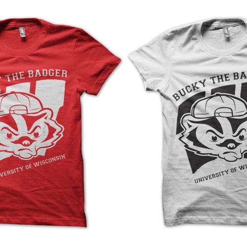Wisconsin Badgers Tshirt Design Design von Asmarasenja