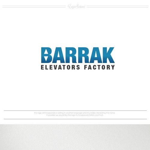 BARRAK ELEVATORS FACTORY  needs a new logo Design by •••LogoSensei•••®