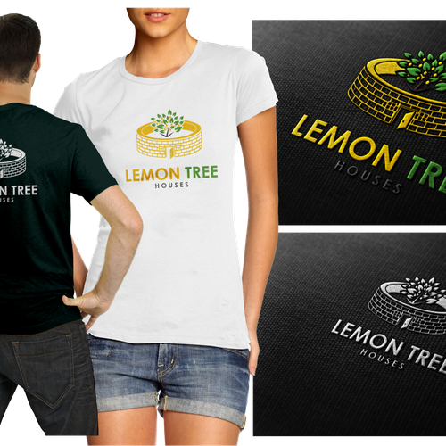 Lemon Tree Houses Logo Folegandros Island Resort in Greece! Design by efraim lee
