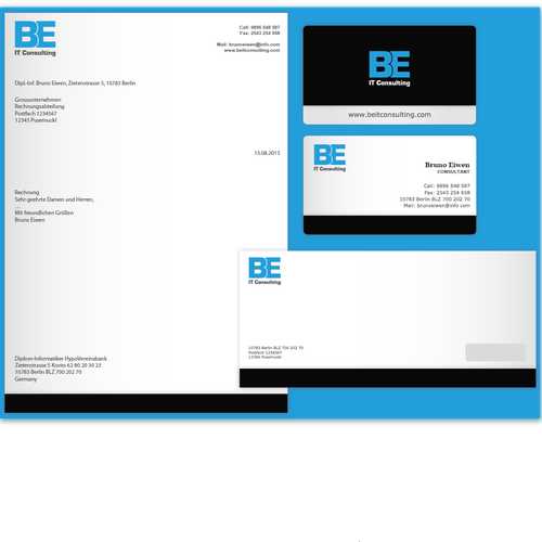 Stationery für BE IT Consulting デザイン by A&Wdesign™