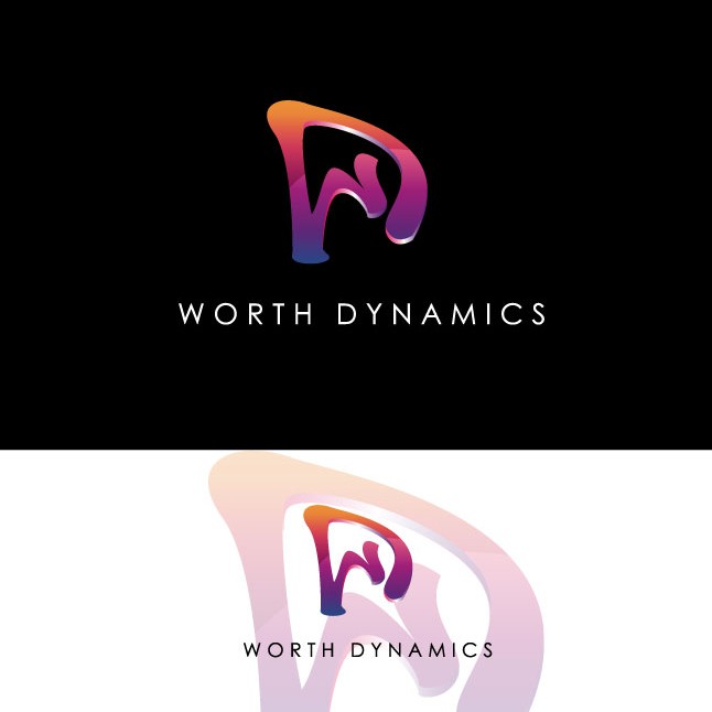 Gymnastics logo with the title 'logo for Worth Dynamics'
