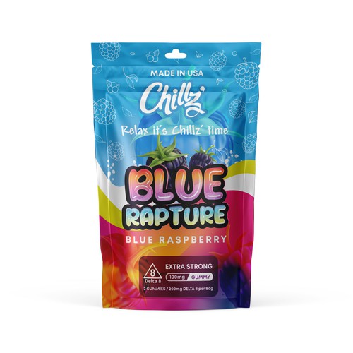 CHILLZ CBD Brand need his new packaging for his DELTA 8 Gummies Design by Mulyana D-Zign