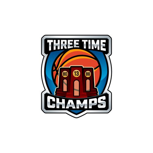 Basketball Logo for Team 'Three-Time Champs' - Your Winning Logo Featured on Major Sports Network Design by xale