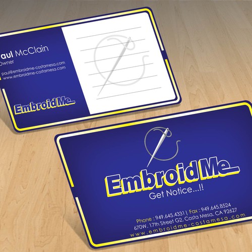 New stationery wanted for EmbroidMe  Diseño de just_Spike™