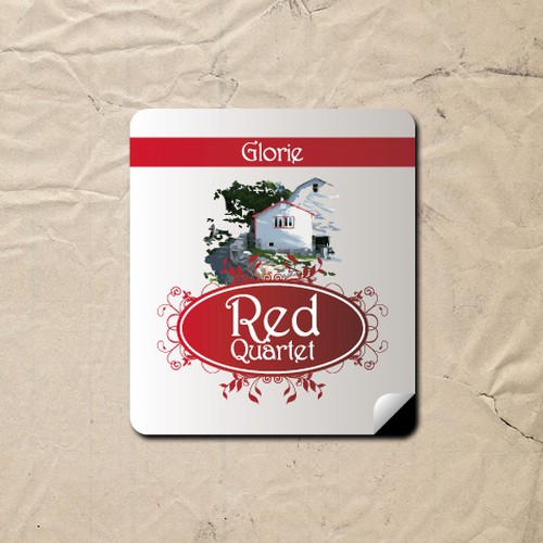 Glorie "Red Quartet" Wine Label Design Diseño de The Nugroz