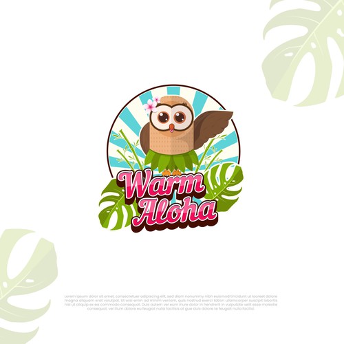 Logo with island feel with a kawaii owl anime mascot for Hawaii website Ontwerp door FreyArt_Studio