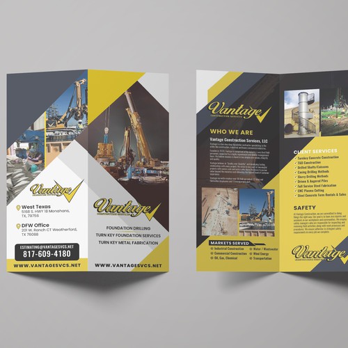 Construction Company Marketing Pamphlet Design by ideasLab°