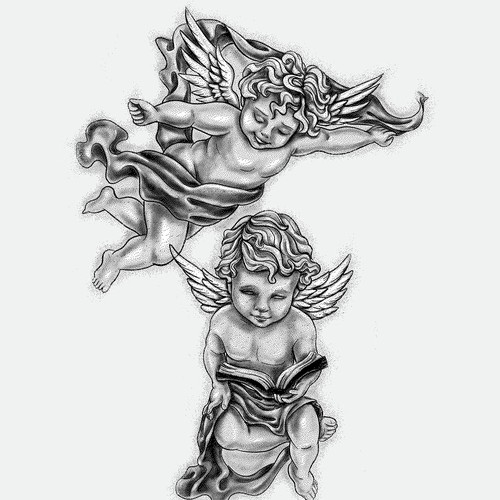 Cherubs at Play Design by missd.tattoos