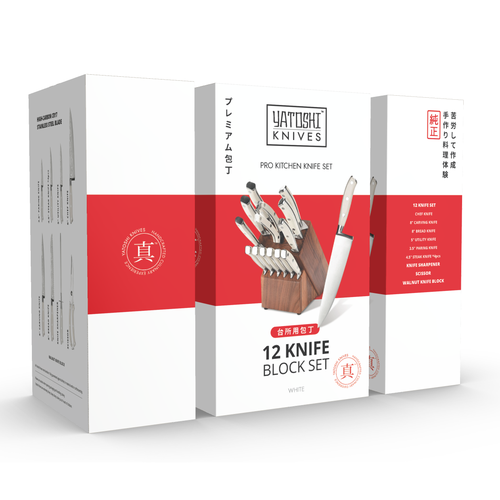 Kitchen knife block set packaging, Product packaging contest