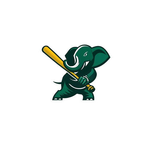 Travel Baseball Team Logo & Patch - Elephant Design by Flowbase
