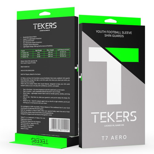 Designs | Tekers Premium Football Sleeve Shin Guards Packaging ...
