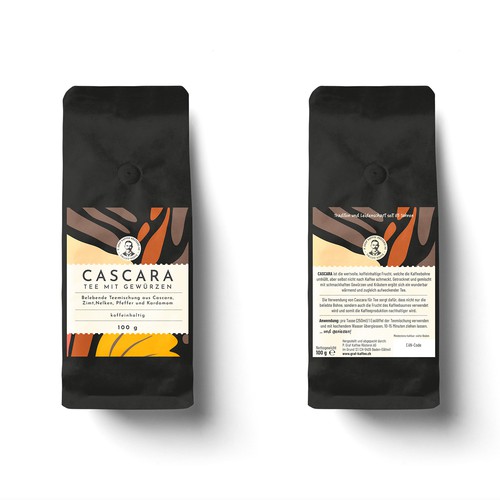 Cascara tea label Design by MKaufhold