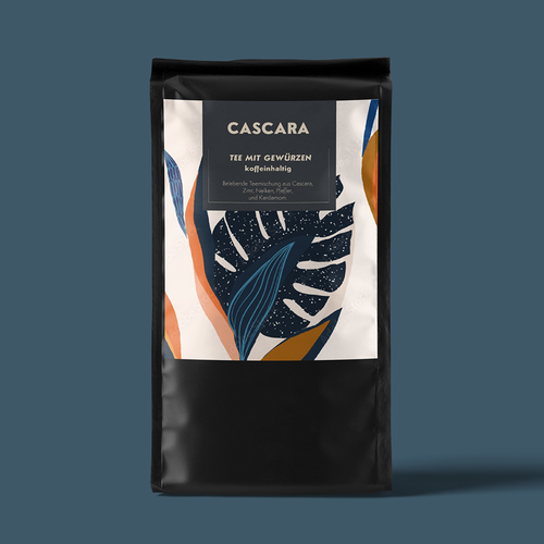 Cascara tea label Design by aran&xa