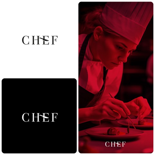 "CHEF": Food & Cooking Social Media Logo Design by reflect the style ™