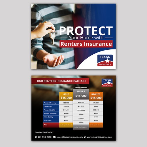 Renters Insurance Flyer | Postcard, flyer or print contest