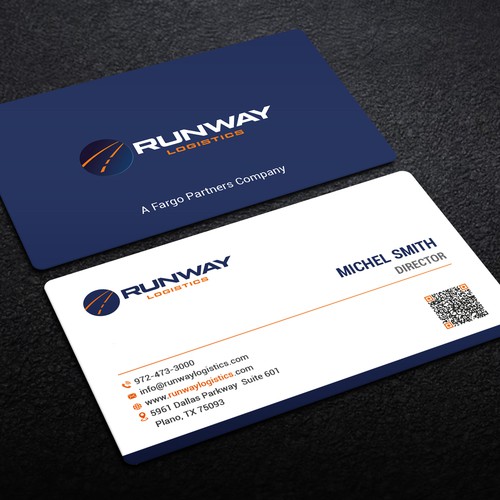 Runway Logistics Business Card Design by Ellestudio™