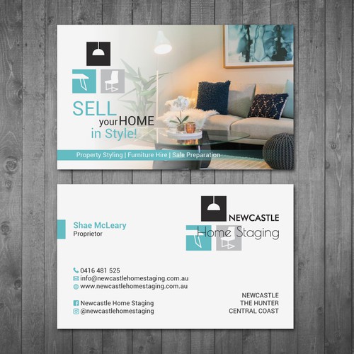 Business Card Newcastle Home Staging Business card contest