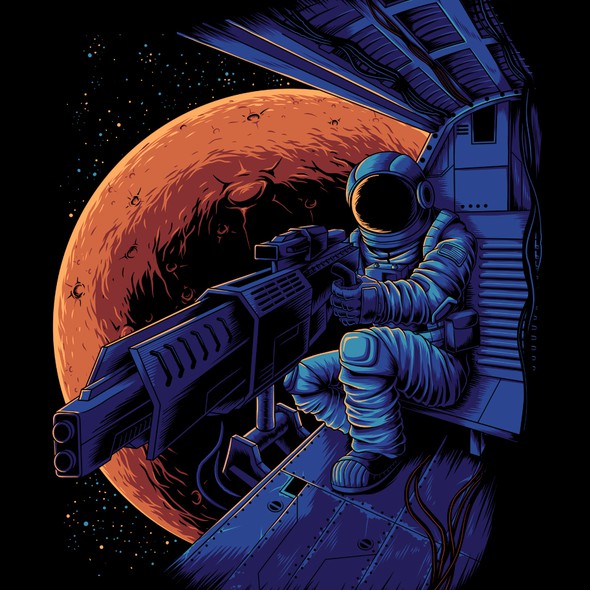 Astronaut T Shirt Designs The Best Astronaut T Shirt Images 99designs 