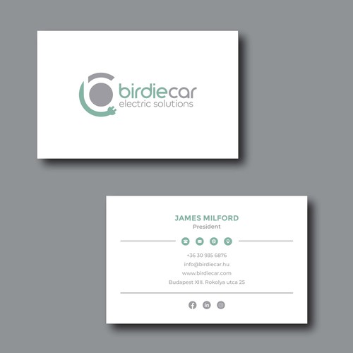 business card for company called birdie Design by TJeny