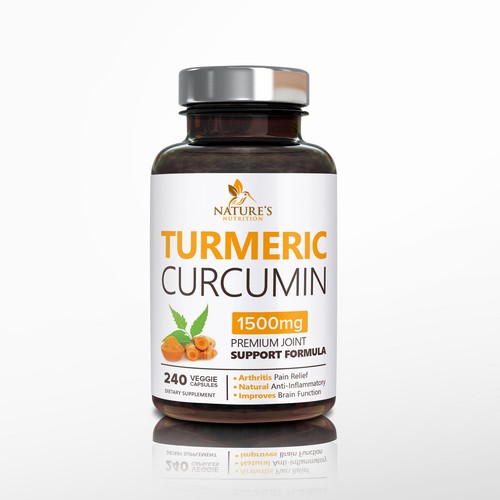 Nature's Nutrition needs a "beautiful label" for its Turmeric Extract bottle Design by DesignSBS