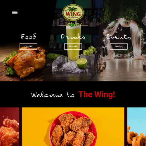 Design A Fresh New Website for The Wing Cafe & Tap House! Design by monodeepsamanta