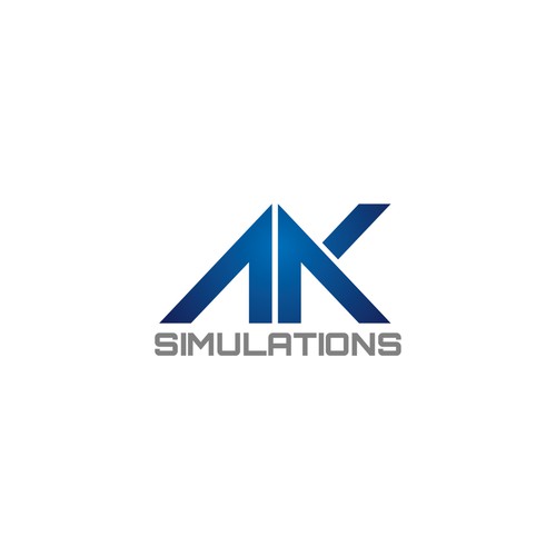 Create a futuristic and catchy logo for AK Simulations Design by Atank