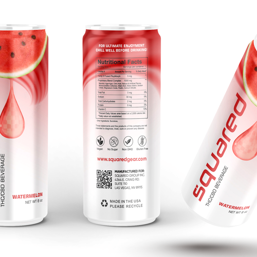 Clean - edgy beverage can for THC / CBD drink Design by SONUPARMAR