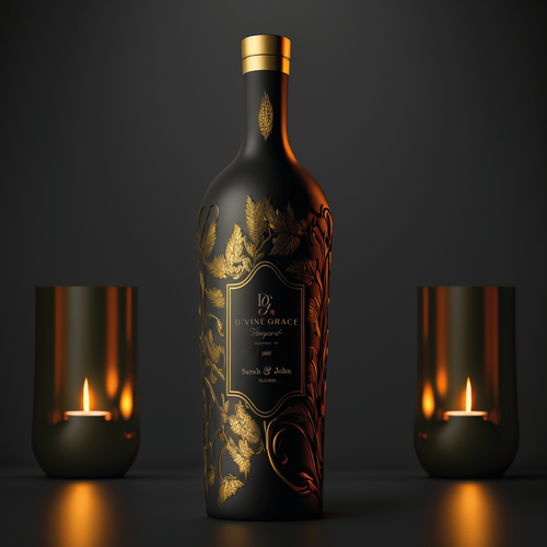 D'Vine Wine Luxury Venue Label Design by Sherif Ayman