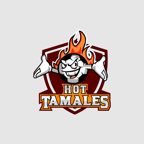 5-6 year olds need a soccer team logo! HOT TAMALES Diseño de arulart