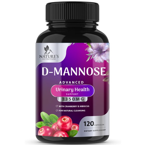 Colorful D-Mannose Design Needed for Nature's Nutrition Design by R O S H I N