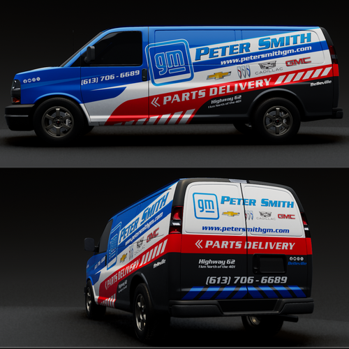 Parts Delivery Van Wrap for a GM Dealership Design by TANSA ART