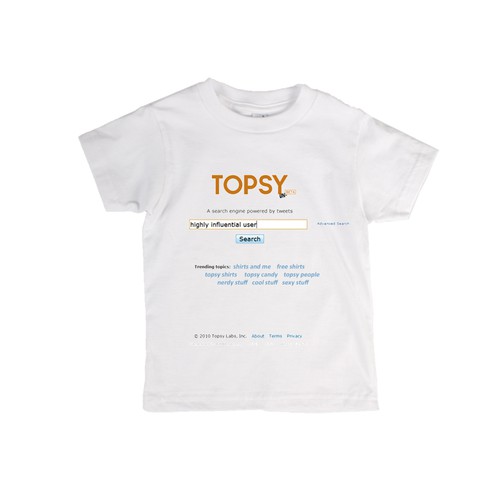 T-shirt for Topsy Réalisé par G-N17
