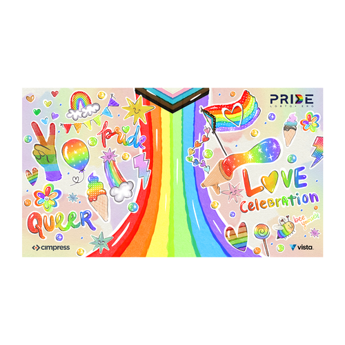 Virtual backgrounds for PRIDE month (multiple winners) Design by Labelle.Pope