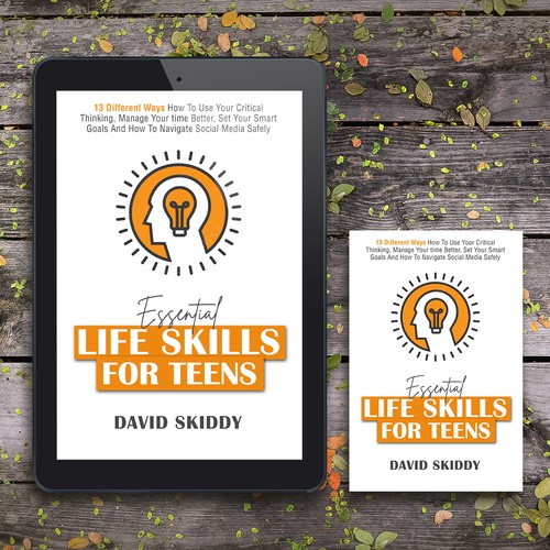 A powerful ebook cover for Essential Life Skills For Teens Design réalisé par Altigador