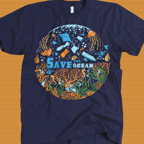 SAVE THE OCEAN OR SAVE THE OCEANS Design réalisé par methlop39