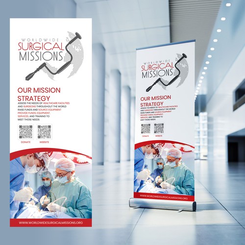 Surgical Non-Profit needs two 33x84in retractable banners for exhibitions Réalisé par LSG Design